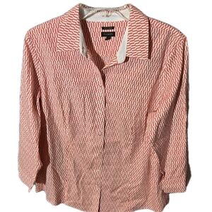 Talbots Coral, Patterned Woman's Shirt